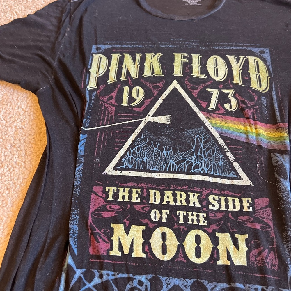 Liquid Blue Black Pink Floyd Graphic Tee - Picture 2 of 4